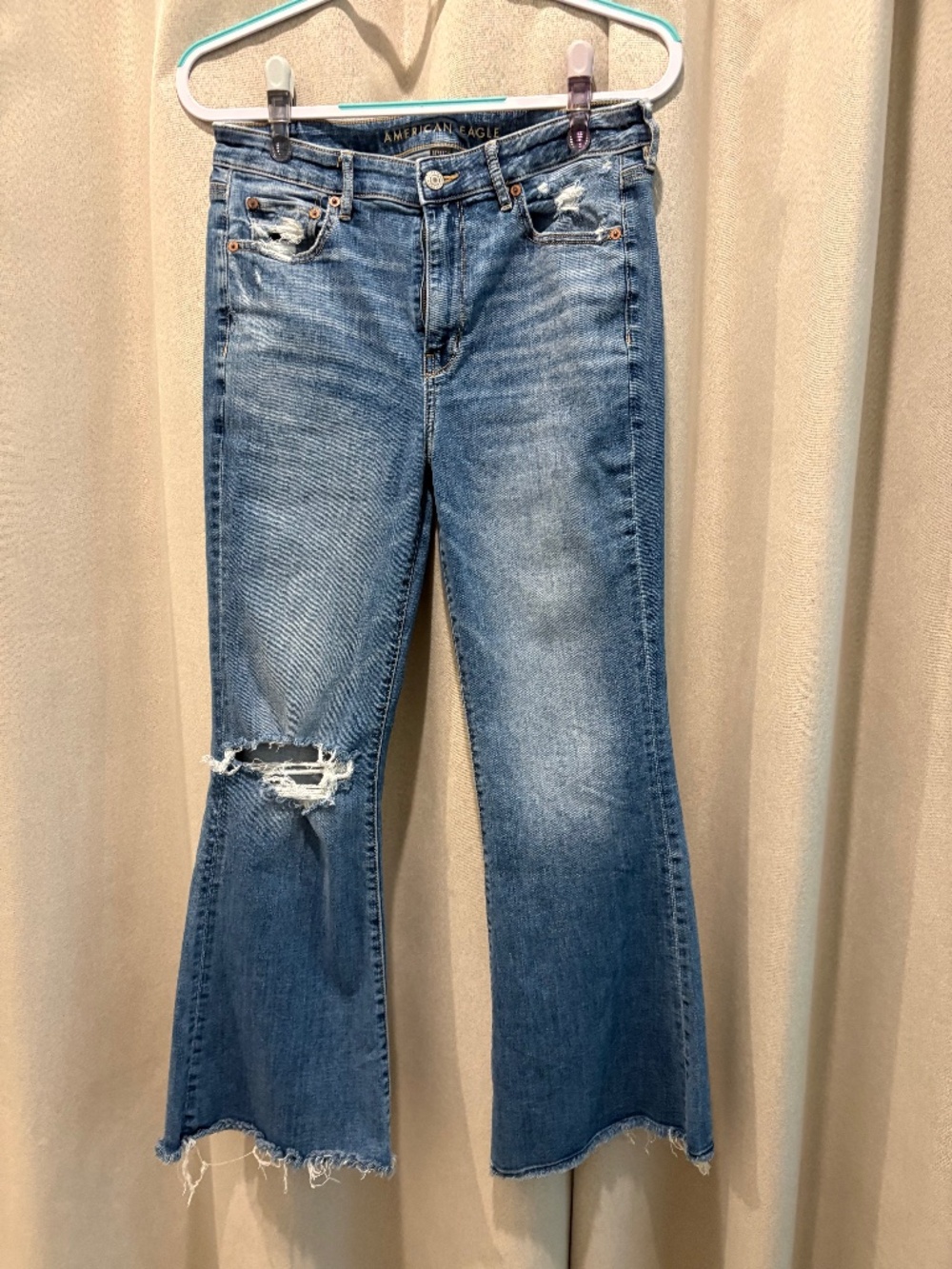 American Eagle super hi-rise flare jeans